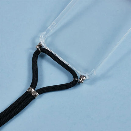 For Samsung Galaxy A56 5G Case Reinforced Corner TPU Clear Phone Cover with Lanyard