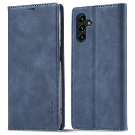LC.IMEEKE For Samsung Galaxy A16 5G / A16 4G Stand Case TPU+PU Flip Phone Cover - Blue