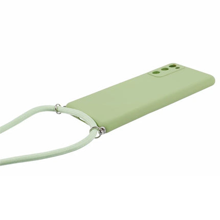 For Samsung Galaxy S20 4G / 5G Crossbody Case Flexible TPU Fiber Lining Anti-Shock Phone Cover