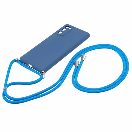For Samsung Galaxy S20 4G / 5G Crossbody Case Flexible TPU Fiber Lining Anti-Shock Phone Cover