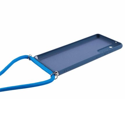 For Samsung Galaxy S20 4G / 5G Crossbody Case Flexible TPU Fiber Lining Anti-Shock Phone Cover