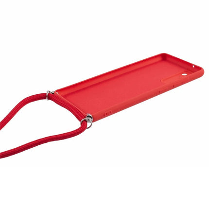 For Samsung Galaxy S20 4G / 5G Crossbody Case Flexible TPU Fiber Lining Anti-Shock Phone Cover