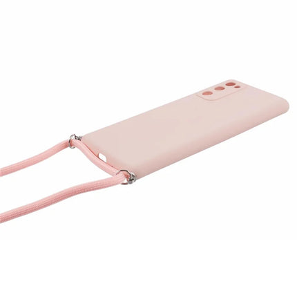 For Samsung Galaxy S20 4G / 5G Crossbody Case Flexible TPU Fiber Lining Anti-Shock Phone Cover
