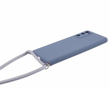 For Samsung Galaxy S20 4G / 5G Crossbody Case Flexible TPU Fiber Lining Anti-Shock Phone Cover