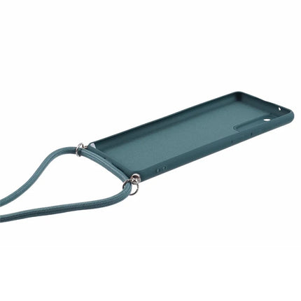 For Samsung Galaxy S20 4G / 5G Crossbody Case Flexible TPU Fiber Lining Anti-Shock Phone Cover