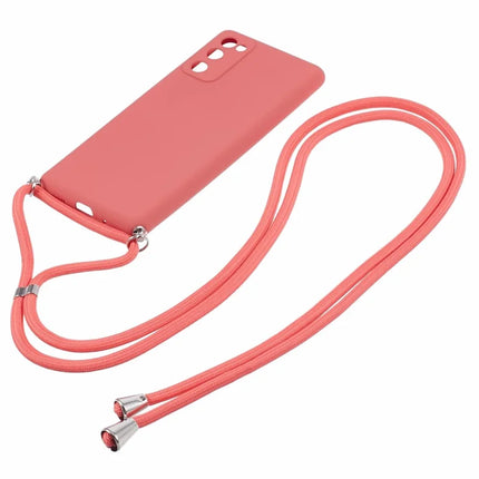 For Samsung Galaxy S20 4G / 5G Crossbody Case Flexible TPU Fiber Lining Anti-Shock Phone Cover
