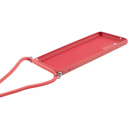 For Samsung Galaxy S20 4G / 5G Crossbody Case Flexible TPU Fiber Lining Anti-Shock Phone Cover