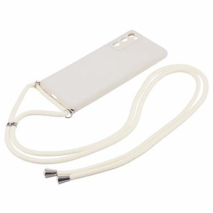 For Samsung Galaxy S20 4G / 5G Crossbody Case Flexible TPU Fiber Lining Anti-Shock Phone Cover