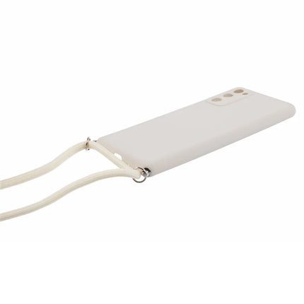 For Samsung Galaxy S20 4G / 5G Crossbody Case Flexible TPU Fiber Lining Anti-Shock Phone Cover