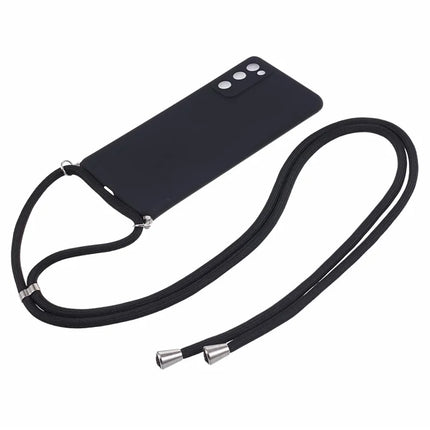 For Samsung Galaxy S20 4G / 5G Crossbody Case Flexible TPU Fiber Lining Anti-Shock Phone Cover
