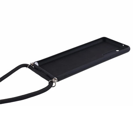 For Samsung Galaxy S20 4G / 5G Crossbody Case Flexible TPU Fiber Lining Anti-Shock Phone Cover