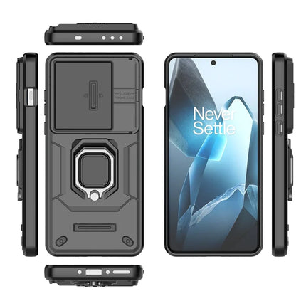 For OnePlus 13 Case PC+TPU Kickstand Phone Protector with Lens Cover