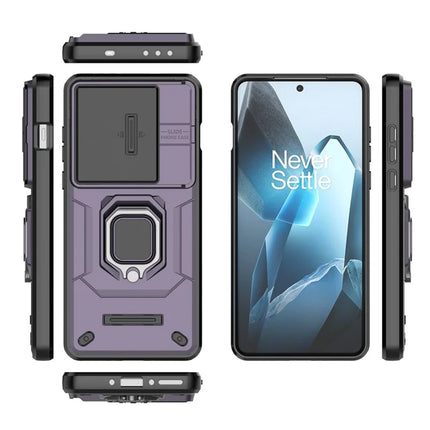 For OnePlus 13 Case PC+TPU Kickstand Phone Protector with Lens Cover