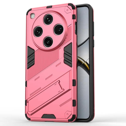 For Oppo Find X8 Pro 5G Case PC+TPU Shockproof Phone Cover with Kickstand - Rose