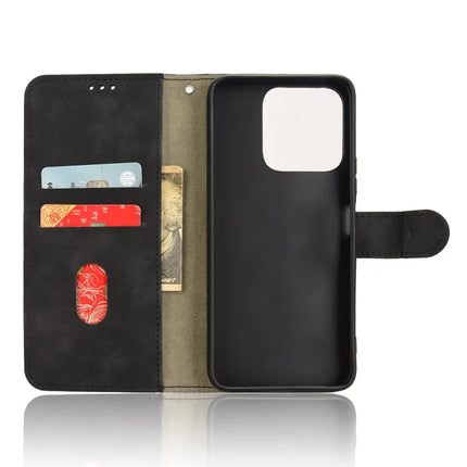 For Honor X5b Leather Case Skin-Feel Anti-Drop Wallet Flip Phone Cover