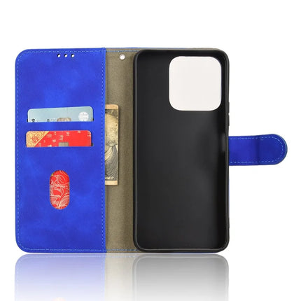 For Honor X5b Leather Case Skin-Feel Anti-Drop Wallet Flip Phone Cover