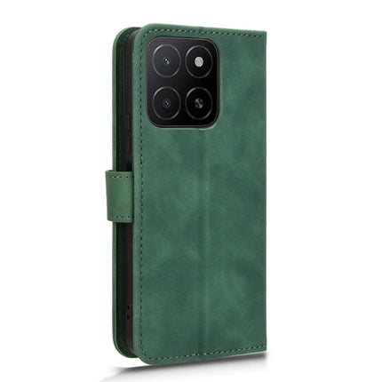 For Honor X5b Leather Case Skin-Feel Anti-Drop Wallet Flip Phone Cover