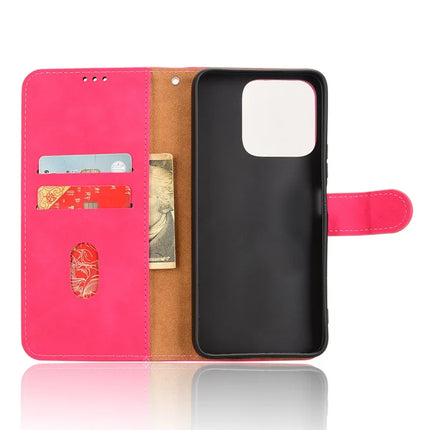 For Honor X5b Leather Case Skin-Feel Anti-Drop Wallet Flip Phone Cover