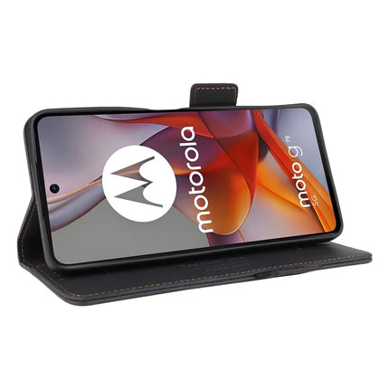 For Motorola Moto G75 5G Case Leather Wallet Flip Phone Cover with Hardware Decor