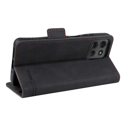 For Motorola Moto G75 5G Case Leather Wallet Flip Phone Cover with Hardware Decor
