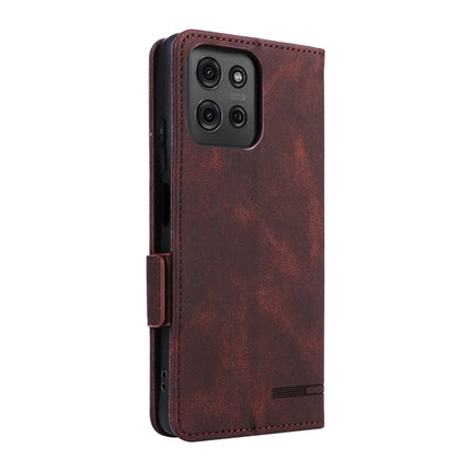 For Motorola Moto G75 5G Case Leather Wallet Flip Phone Cover with Hardware Decor