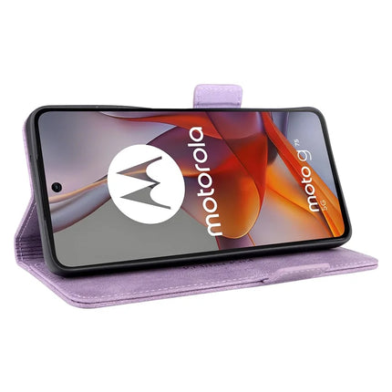 For Motorola Moto G75 5G Case Leather Wallet Flip Phone Cover with Hardware Decor