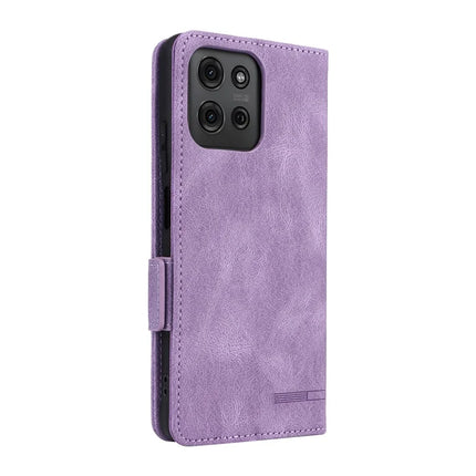 For Motorola Moto G75 5G Case Leather Wallet Flip Phone Cover with Hardware Decor