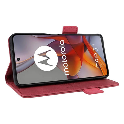 For Motorola Moto G75 5G Case Leather Wallet Flip Phone Cover with Hardware Decor
