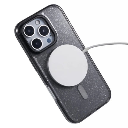 KIGC For iPhone 16 Pro Max Case Compatible with MagSafe Epoxy Design Kickstand TPU+PC Phone Back Cover