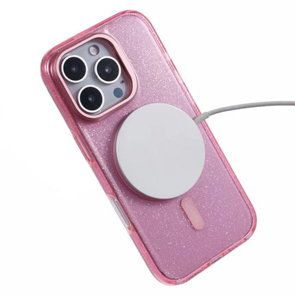KIGC For iPhone 16 Pro Max Case Compatible with MagSafe Epoxy Design Kickstand TPU+PC Phone Back Cover