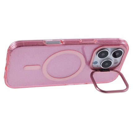 KIGC For iPhone 16 Pro Max Case Compatible with MagSafe Epoxy Design Kickstand TPU+PC Phone Back Cover