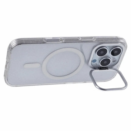 KIGC For iPhone 16 Pro Max Case Compatible with MagSafe Epoxy Design Kickstand TPU+PC Phone Back Cover