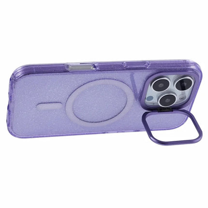 KIGC For iPhone 16 Pro Max Case Compatible with MagSafe Epoxy Design Kickstand TPU+PC Phone Back Cover