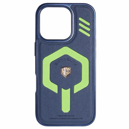 KIGC For iPhone 16 Pro Max Case Compatible with MagSafe Leather+PC+TPU Phone Cover