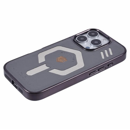 KIGC For iPhone 16 Pro Max Case Compatible with MagSafe Leather+PC+TPU Phone Cover