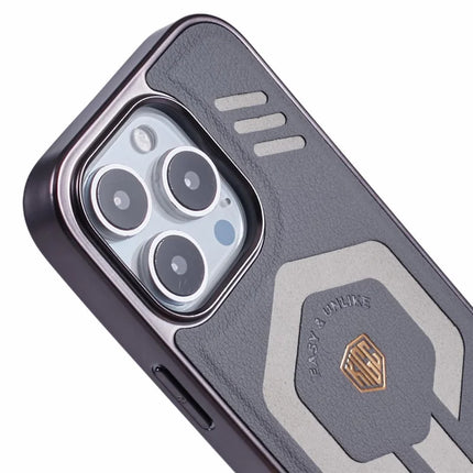 KIGC For iPhone 16 Pro Max Case Compatible with MagSafe Leather+PC+TPU Phone Cover
