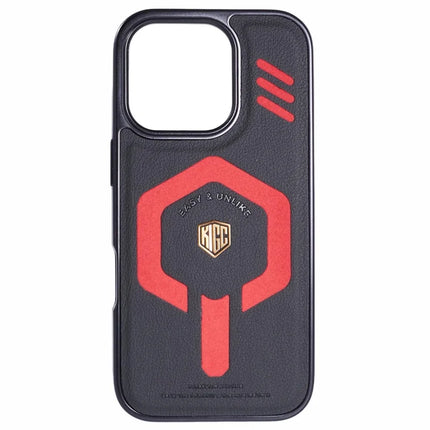 KIGC For iPhone 16 Pro Max Case Compatible with MagSafe Leather+PC+TPU Phone Cover