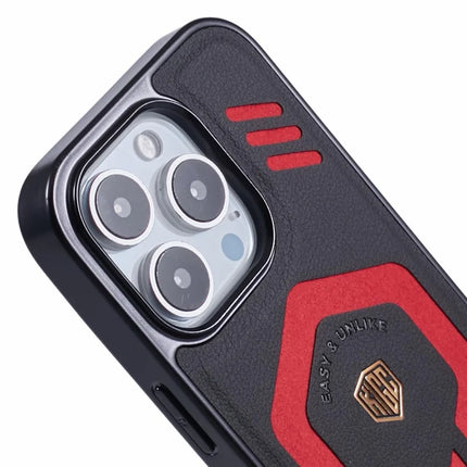 KIGC For iPhone 16 Pro Max Case Compatible with MagSafe Leather+PC+TPU Phone Cover