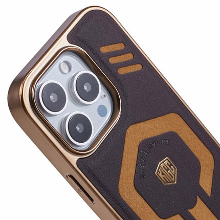 KIGC For iPhone 16 Pro Max Case Compatible with MagSafe Leather+PC+TPU Phone Cover