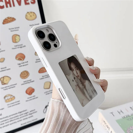 For iPhone 16 Pro E Ink Phone Case 4-Color Screen, DIY Wireless NFC Photo Display