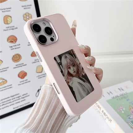 For iPhone 16 Pro Max E Ink Phone Case 4-Color Screen, DIY Wireless NFC Photo Display