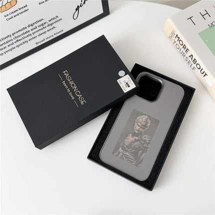 For iPhone 16 Pro Max E Ink Phone Case 4-Color Screen, DIY Wireless NFC Photo Display