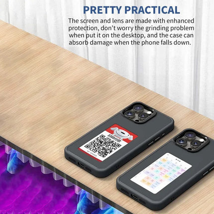 For iPhone 16 Pro Max E Ink Phone Case 4-Color Screen, DIY Wireless NFC Photo Display