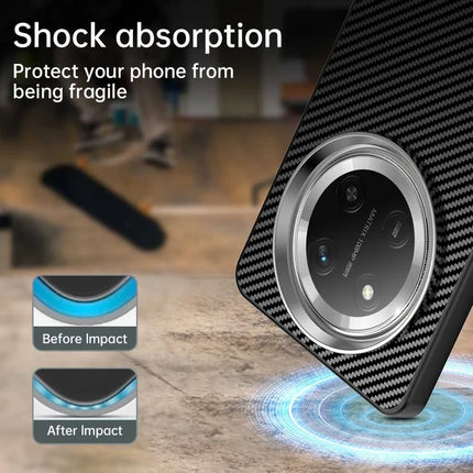 For Honor X60 Pro 5G / X9c 5G / Magic7 Lite 5G Case Cell Phone Hybrid Back Cover Carbon Fiber Texture