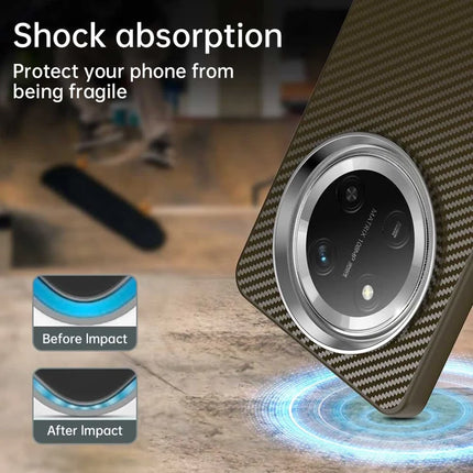 For Honor X60 Pro 5G / X9c 5G / Magic7 Lite 5G Case Cell Phone Hybrid Back Cover Carbon Fiber Texture
