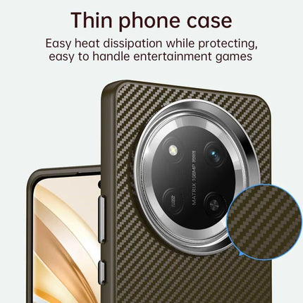 For Honor X60 Pro 5G / X9c 5G / Magic7 Lite 5G Case Cell Phone Hybrid Back Cover Carbon Fiber Texture