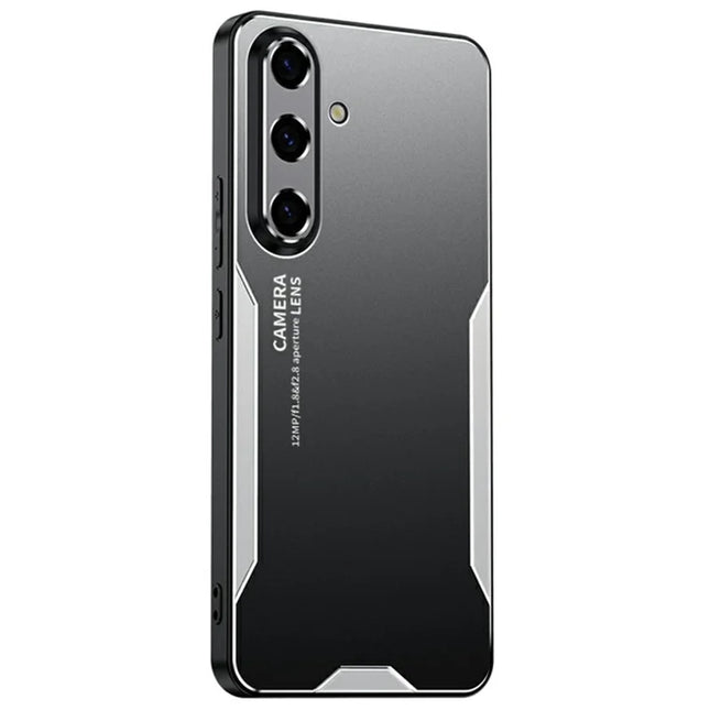 For Samsung Galaxy A26 5G Phone Case Aluminium Alloy TPU PC Back Cover - Silver