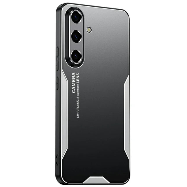 For Samsung Galaxy A36 5G Phone Case Aluminium Alloy TPU PC Back Cover - Silver
