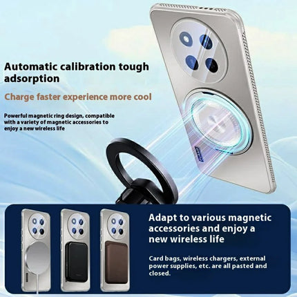 For Honor X60 Pro 5G Case Compatible with MagSafe Kickstand TPU+PC Heat Dissipation Phone Cover
