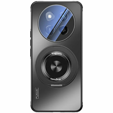 For Honor X60 Pro 5G Case Compatible with MagSafe Kickstand TPU+PC Heat Dissipation Phone Cover - Black
